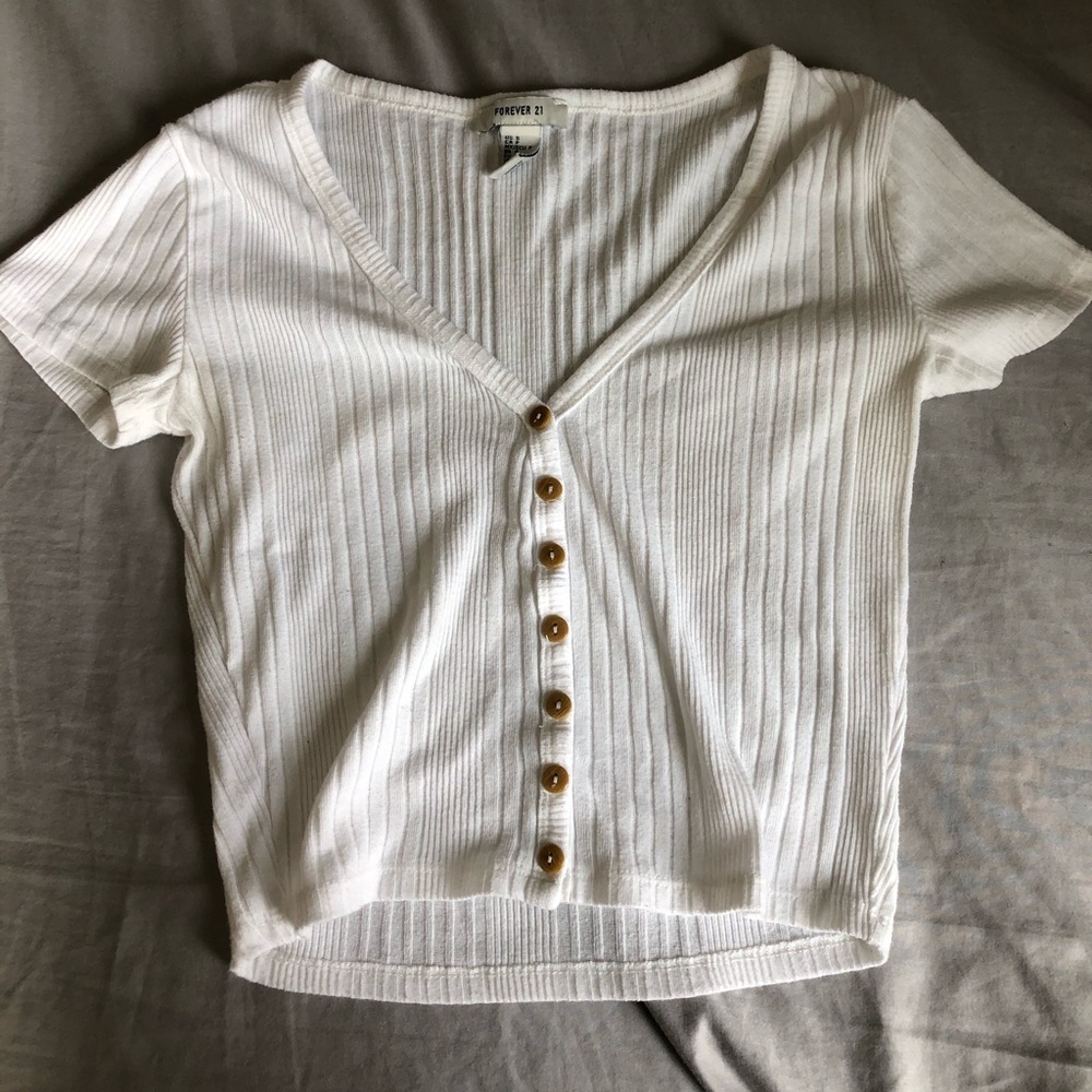 Button Down Crop Top